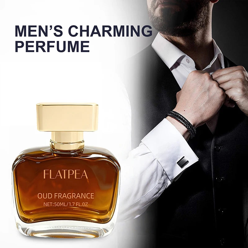 Arabian Men's Fragrance Long-lasting Sandalwood Scent Oriental Fragrance Luxury Charming Perfume Spray Woody Musk Cologne 50ml