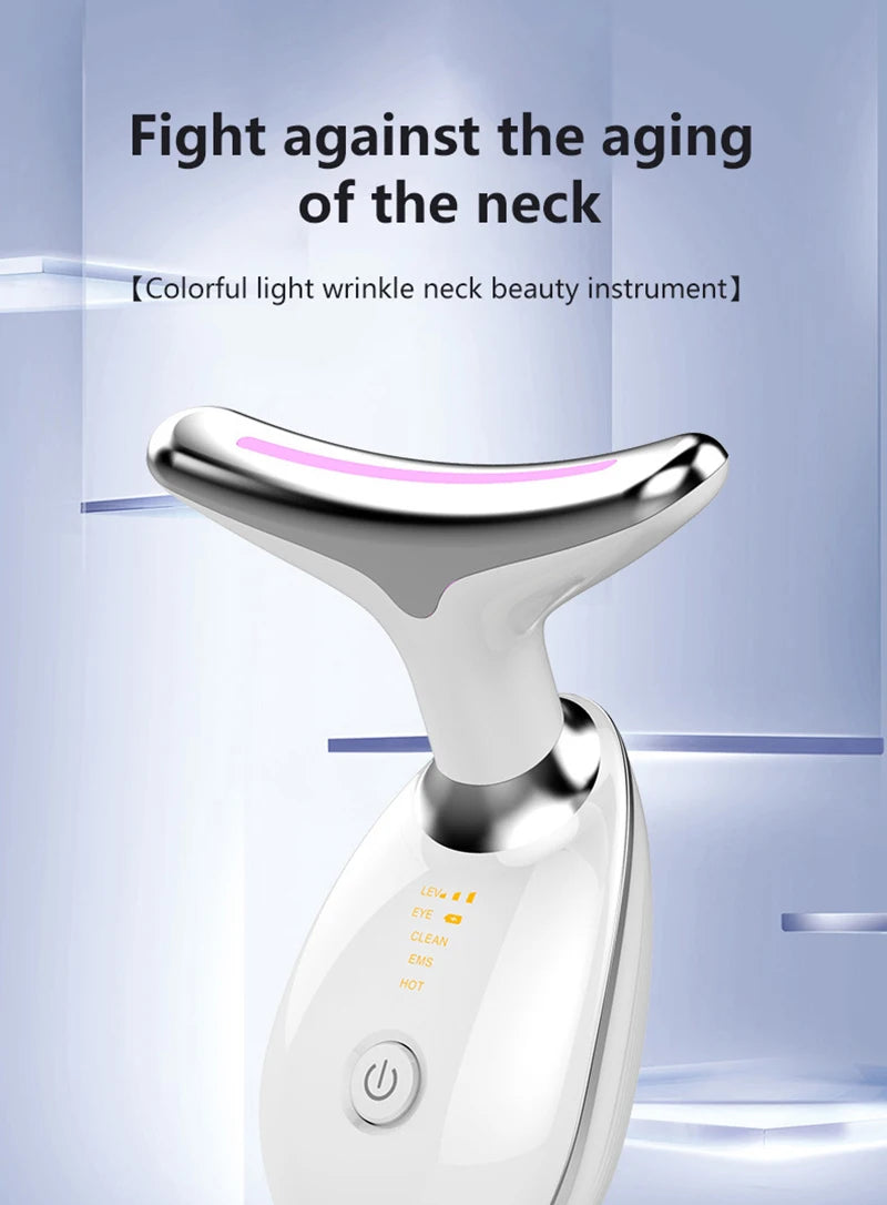 Face Lift 7 Colors Neck Beauty Neck Device Slim Massager Facial Lifting Tightening Face Wrinkle Remover Face Care Beauty Machine