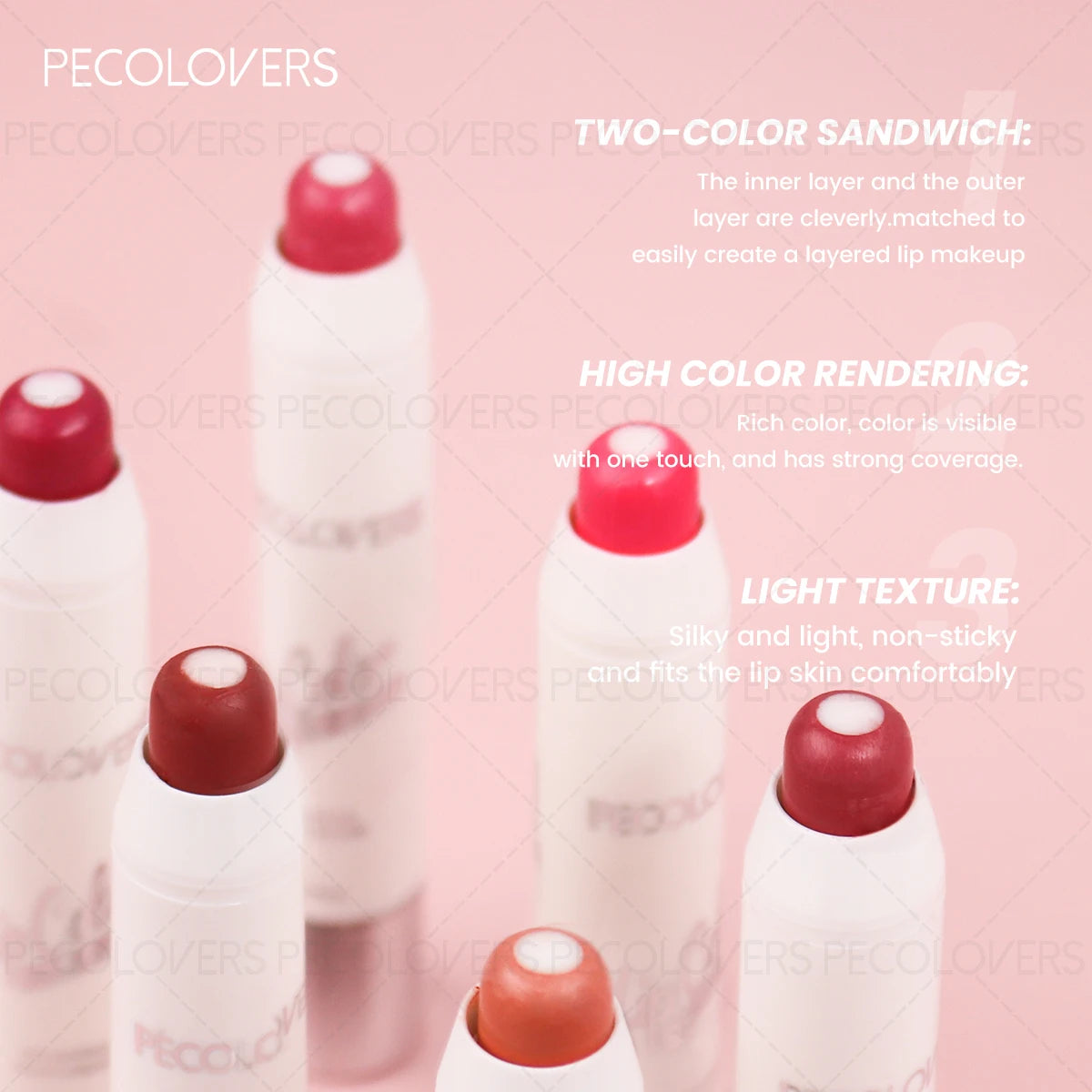 Lipstick - Long-Lasting Lip Tint, Ideal For Everyday Wear, Brown And Red, Lip Cosmetic