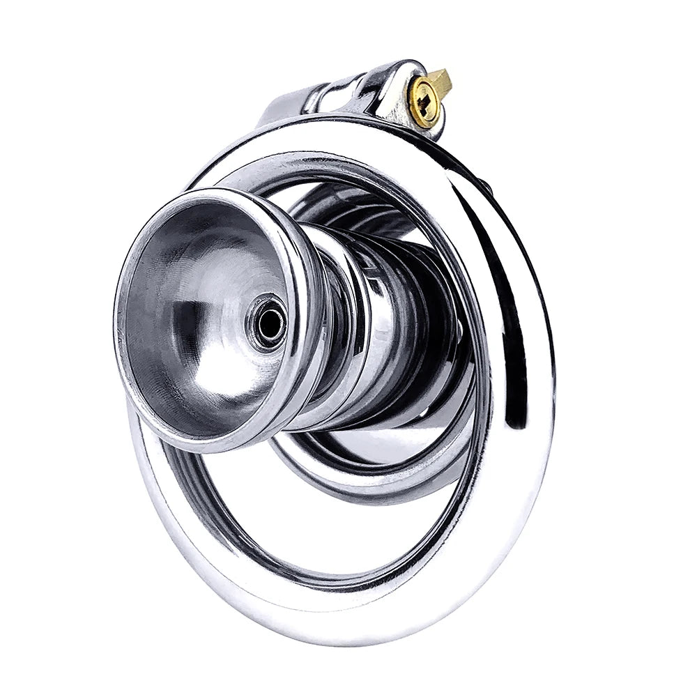 FRKO Male Inverted Chastity Cage with Big Urine Can Matched With P001 Dildo Lockcock BDSM Intimate Adult Products For Men Gay