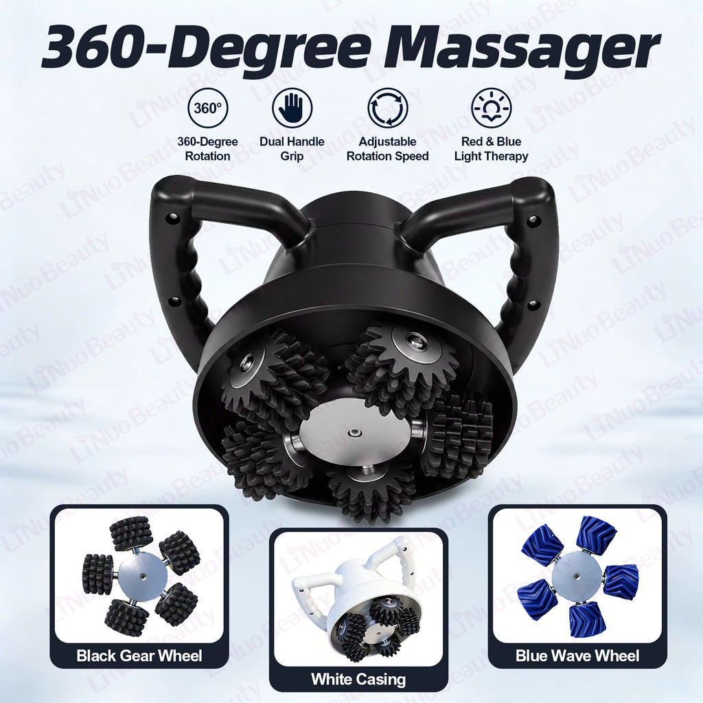 2026 New Handheld Infrared Rotating Body Massager 360 Degree Roller Vibrating Cellulite Remover Muscle Relaxing Machine