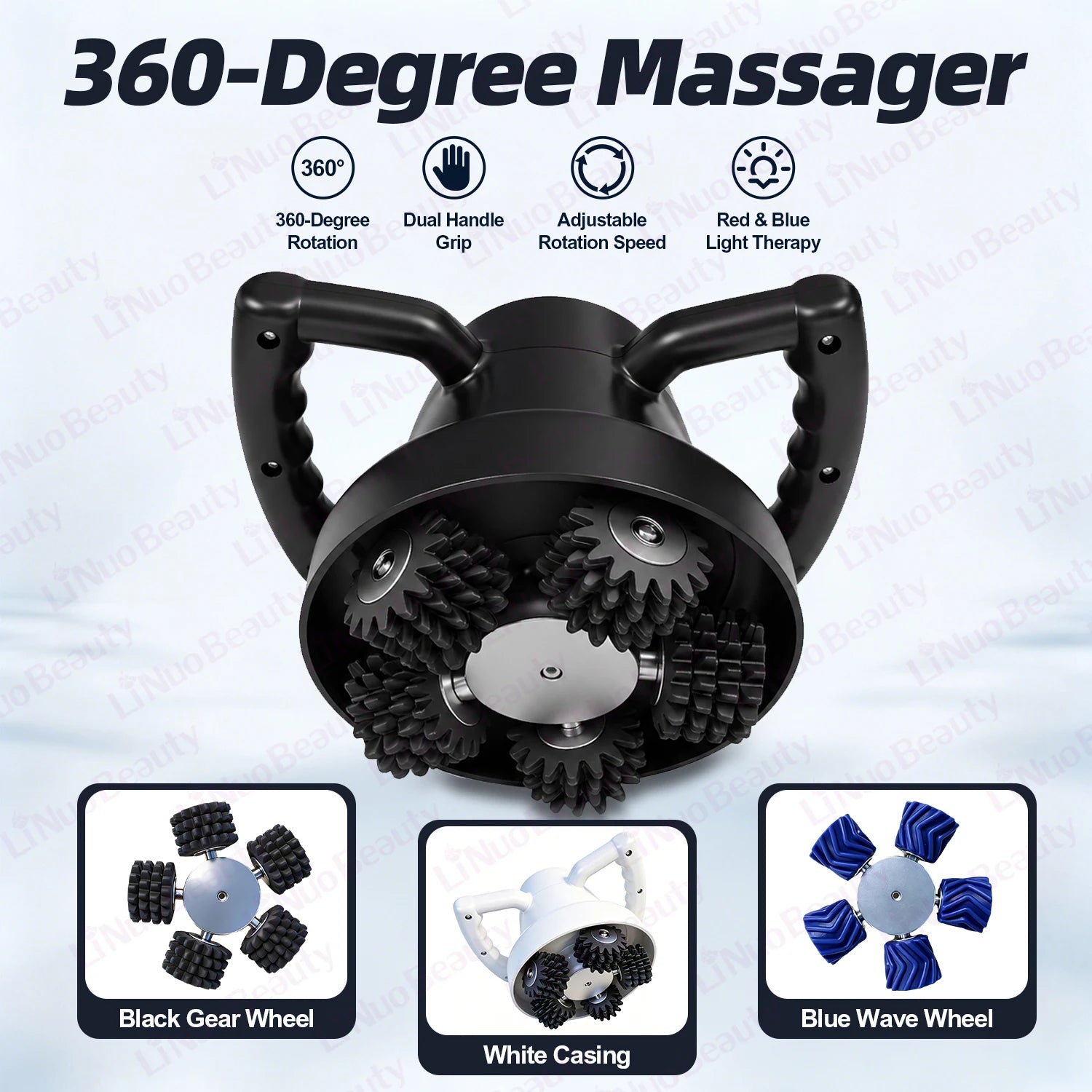 2026 New Handheld Infrared Rotating Body Massager 360 Degree Roller Vibrating Cellulite Remover Muscle Relaxing Machine
