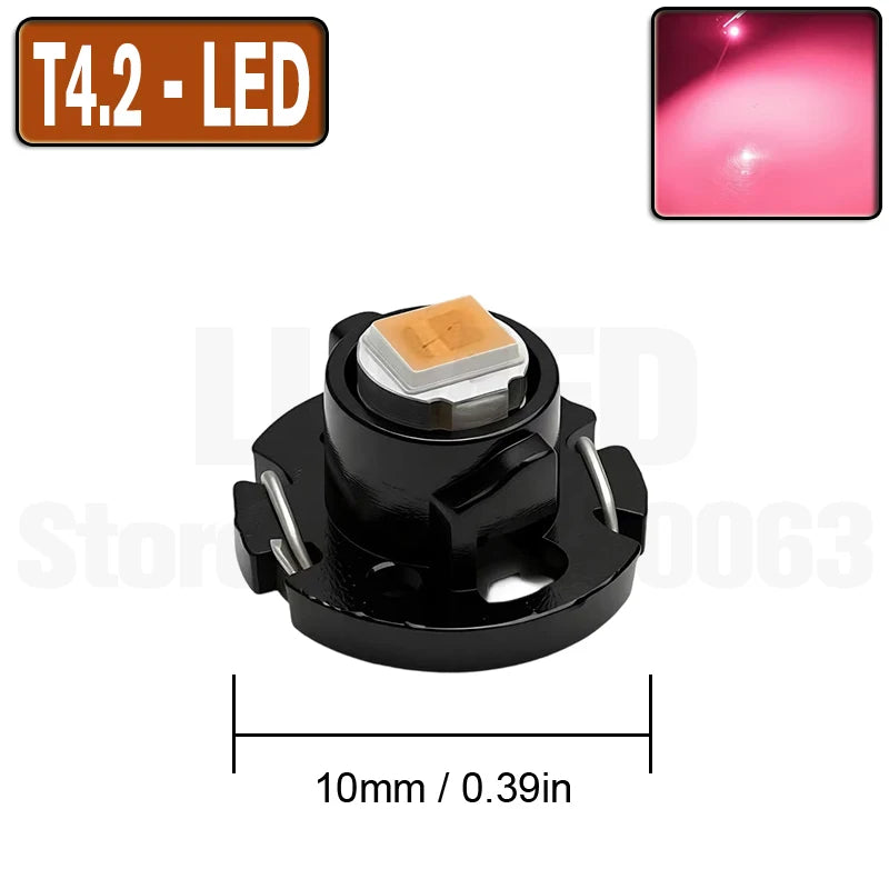 10pcs T3 T4.2 T4.7 T5 LED Car light Bulb Luces LED Para 1 LEDs 2835 5050 SMD Auto Interior Side light