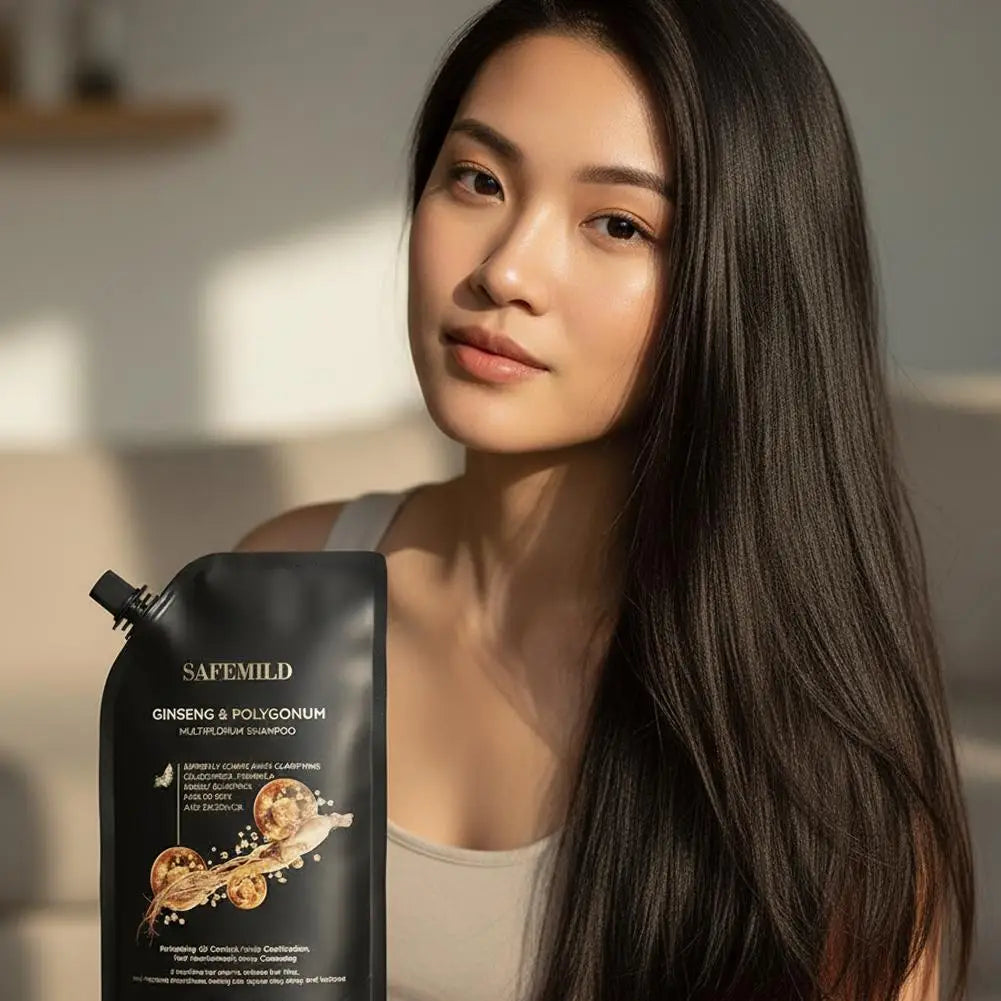 Ginseng & Polygonum Multiflorum Shampoo Hair Growth Shampoo Deep Cleaning Nourishing Smoothing Repairing Dry Damaged Hair Care