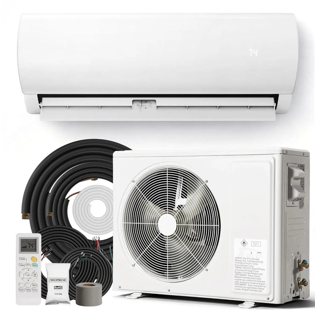18000 BTU Mini Split Air Conditioner & Heat Pump 19 SEER2 230V Energy Efficient 1250 Sq.Ft Installation Kit, Custom