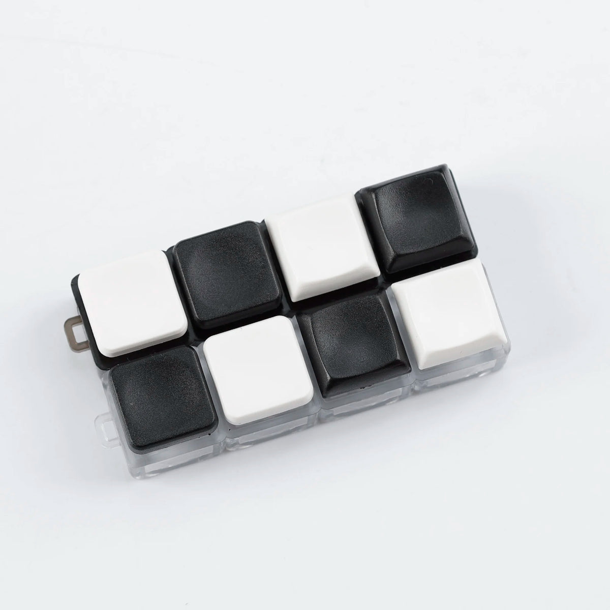 YMDK Square Round 1u Low Profile Blank Black White Keycaps PBT Material DIY for 1350 Switches Mechanical Keyboard