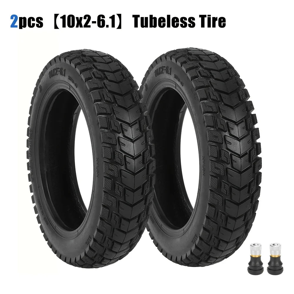 10x2-6.1 Off-road Tubeless Tire for Xiaomi M365/Pro 2/1S/Mi3 Scooter Modified 10*2-6.1Outer Tire Accessories Parts