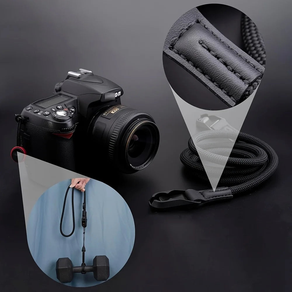 Quick Release Round Rope Camera Strap Fast Detachable Shoulder Strap DSLR Mirrorless Camera Adjustable Camera Neck Strap