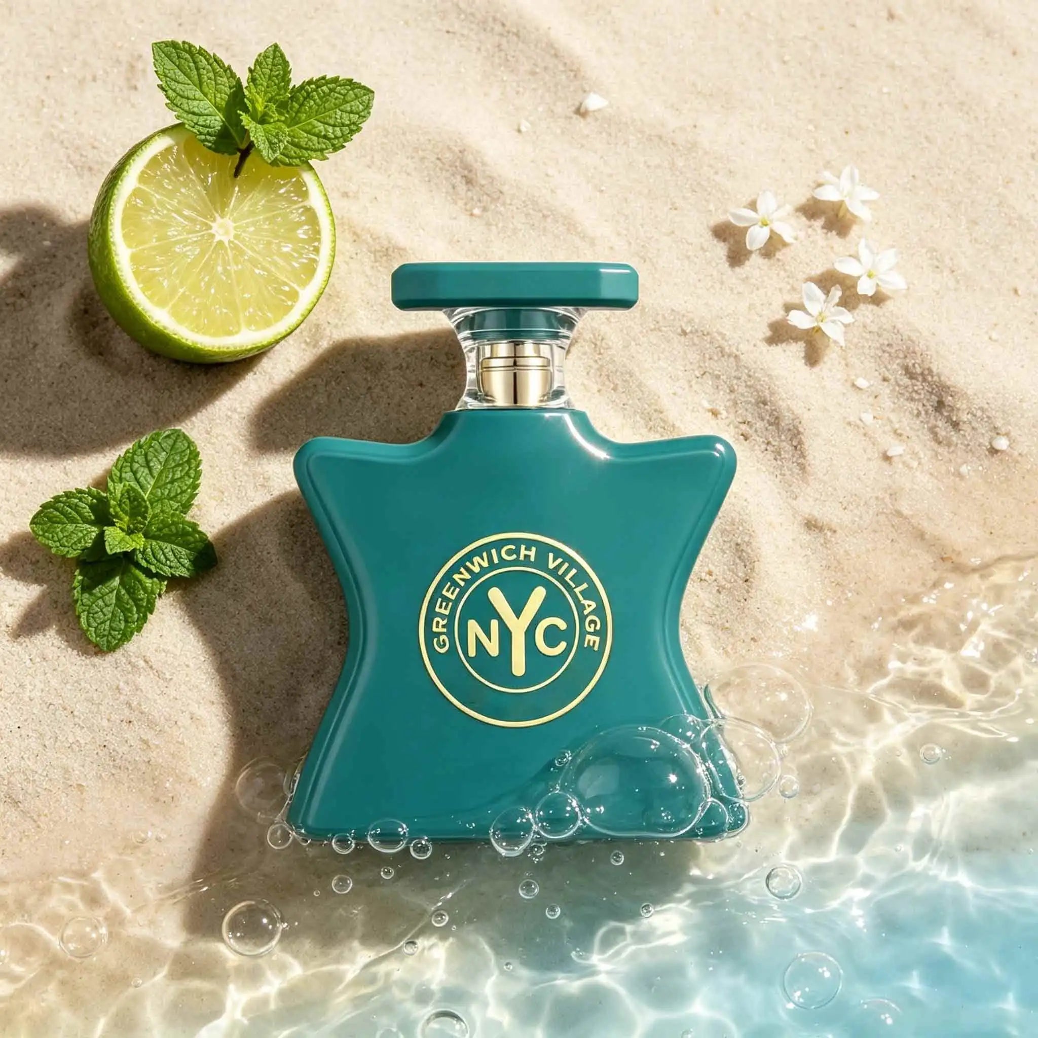 Greenwich Village Bursts With Blackcurrant‑Lychee Fruity Notes, Soft Peony‑Waterlily Floral Heart, Warm Vanilla‑praline Base. Turquoise Bottle Delivers Fresh Amber‑Floral Unisex Fragrance.