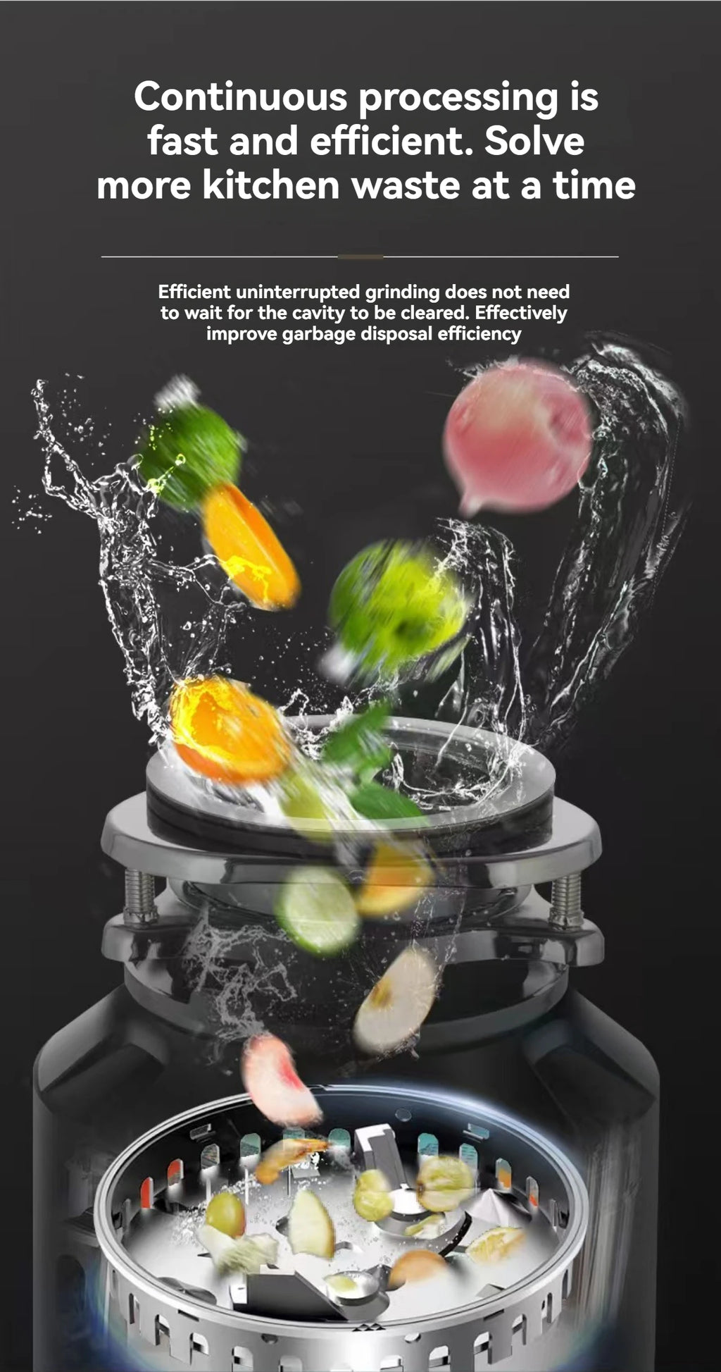 Kitchen Waste Disposer, Household Food Grinder, High-power Kitchen Waste Disposer