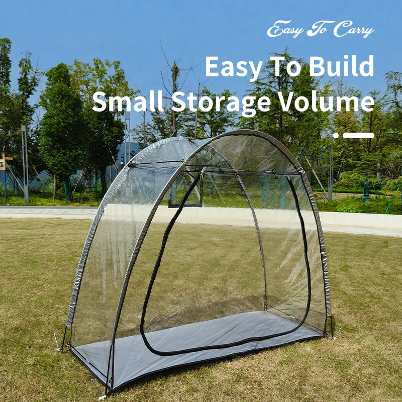 Weather Resistant Outdoor Clear Tent for Bike Trip Camping Picnic Winter Sports Transparent Fishing Shelter Garden 4 Season