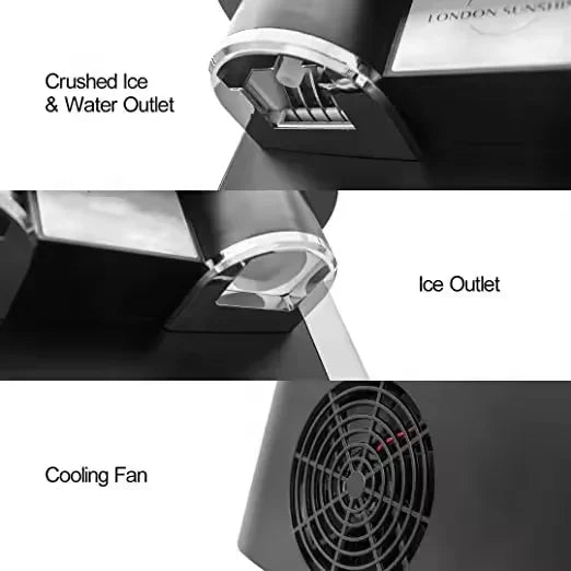 Commercial Home Electric Ice Cube Maker Machine Counter Top 3-in-1 Crushed Ice Buy for Household & Hotel Use