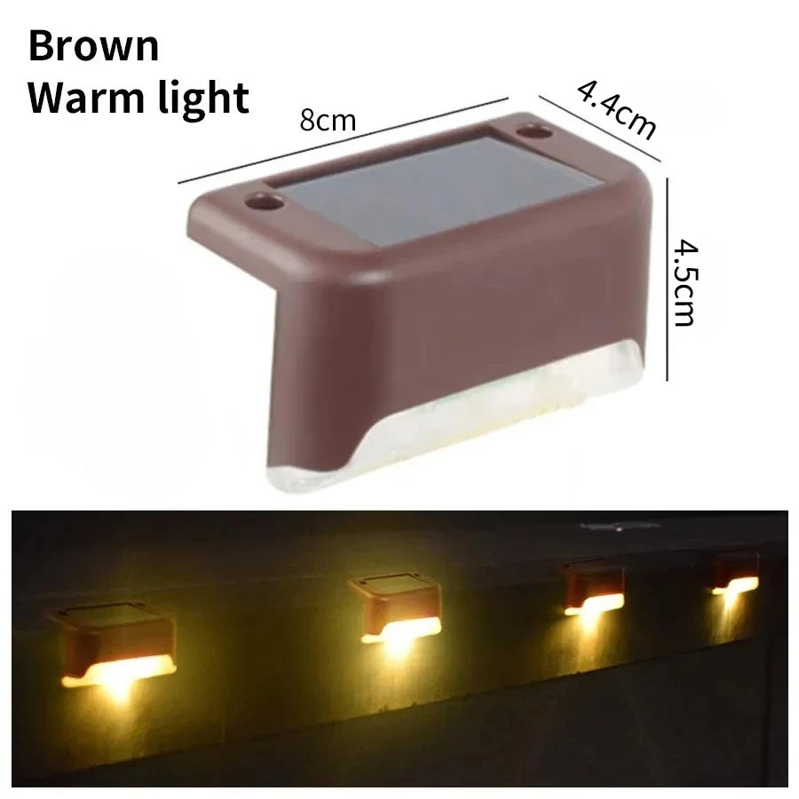 Outdoor Solar Stair Lights LED Waterproof for Garden Yard Railing Fence Lights Enhances Night Safety and Atmosphere