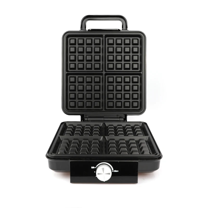 1000W Stainless Steel Non Stick 4 Slice Big Belgian Waffle Maker Easy Clean