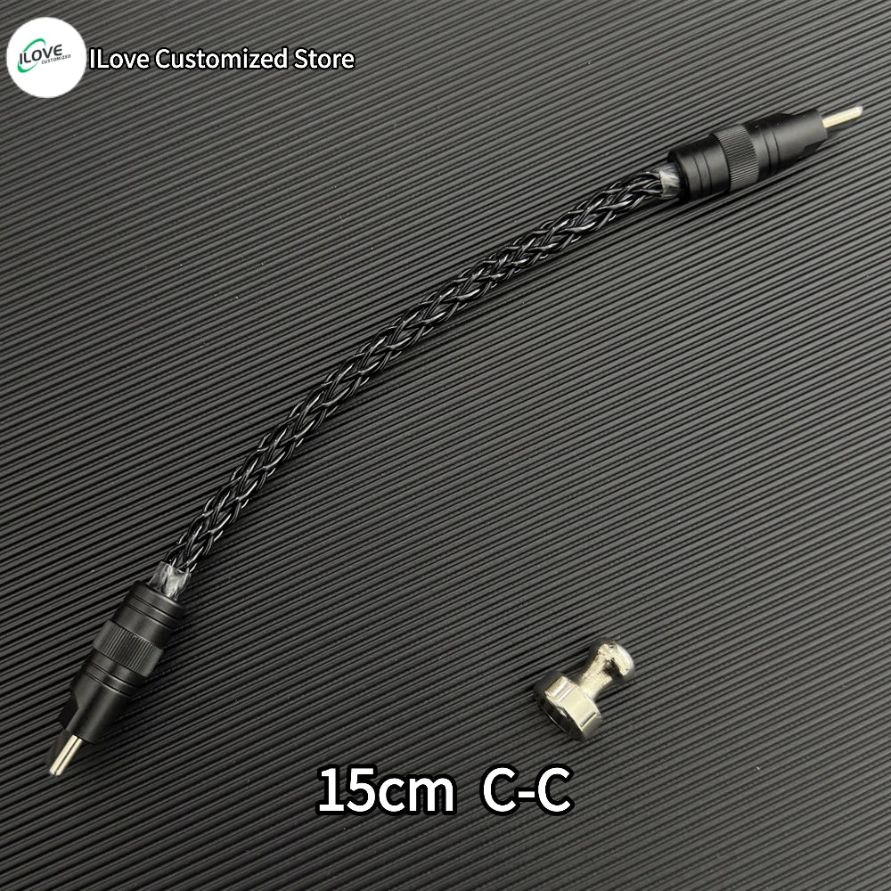 15cm C-C/USB-C Single Crystal Copper Keyboard Cable Supports 8K Magnetic Controllable Lights for HMlab Hub