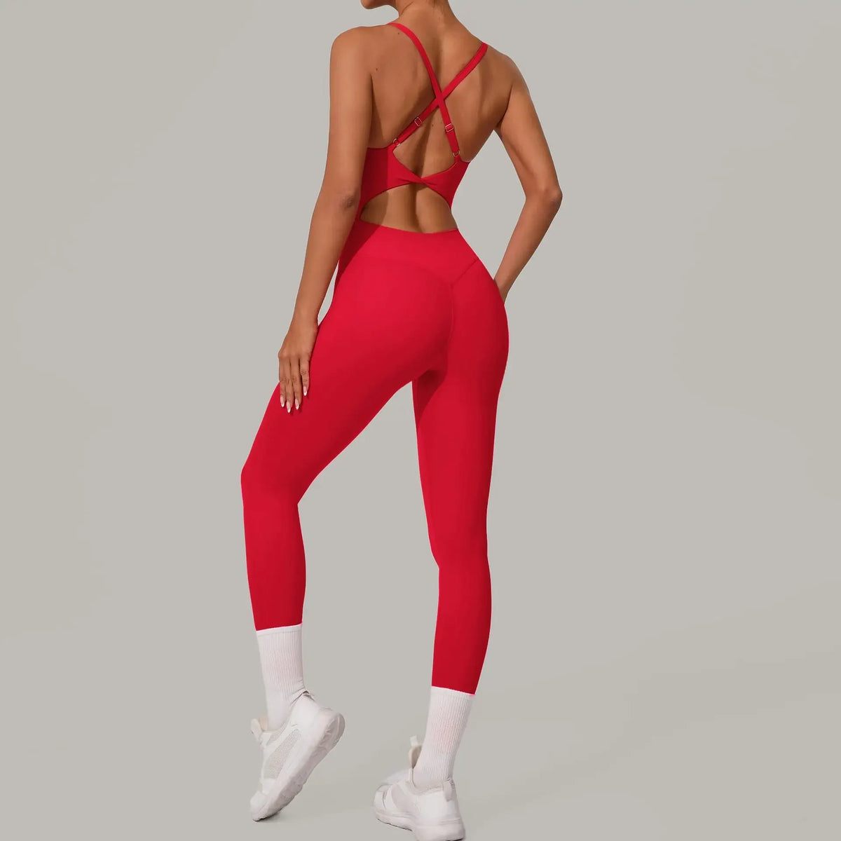 Wholesale Gym Clothes Woman Yoga Set Padding Women's Gym Jumpsuit Activewear Sportswear Push Up Fitness Sports Overalls Purple