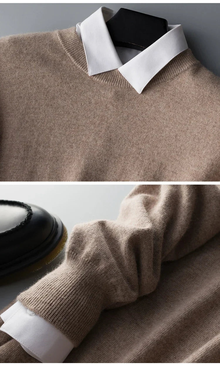 Cashmere Cashmere Sweater Men 2025 Autumn Winter Jersey Jumper Robe Hombre Pull Homme Hiver Pullover Men O-neck Knitted Sweaters