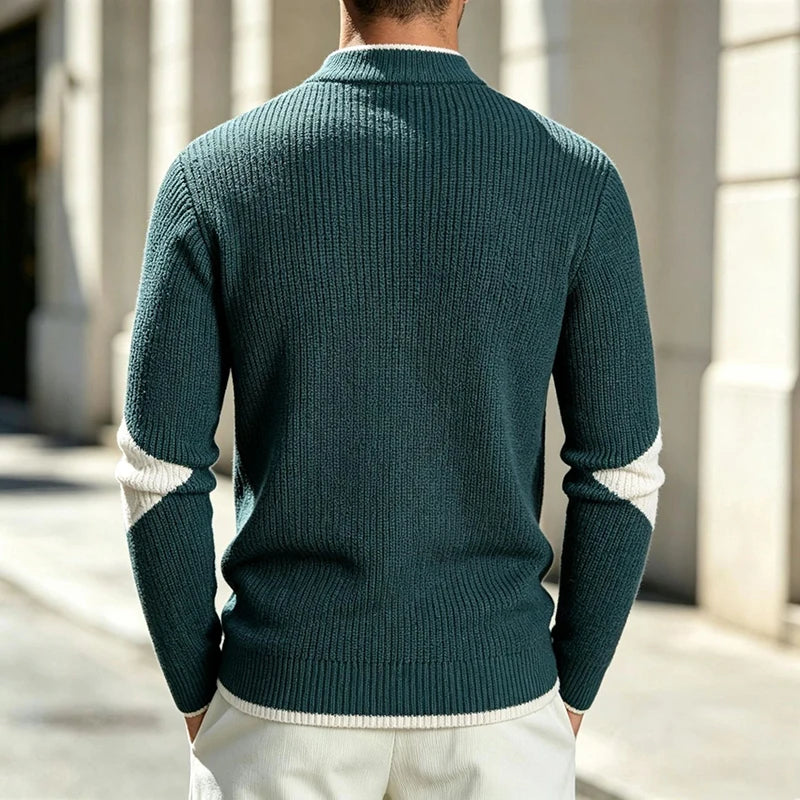Vintage Print Pattern Knit Sweater Shirts Mens 2026 Autumn Outdoor Long Sleeve Shirt Daily Casual O Neck Knitting Tops Men