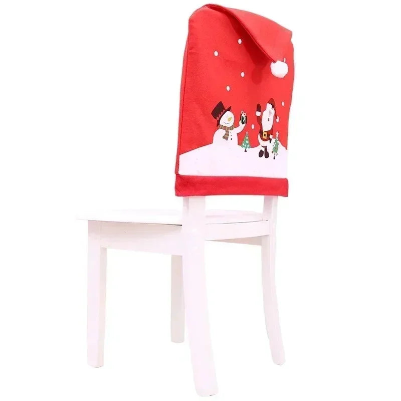 Christmas Chair Decoration Set Home Christmas Decoration Cartoon Chair Set Christmas Decoration Supplies christmas chair cover