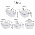 12/16/24pcs Reusable Food Storage Container with Lid, Sealed Plastic Box, Suitable for Kitchen Storage/Picnic/Camping and Office