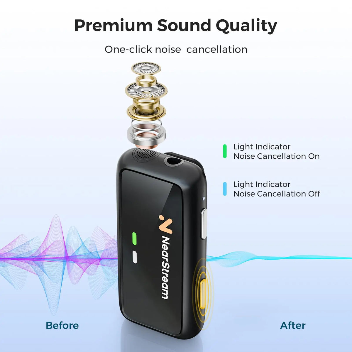 Wireless Lavalier Microphone – Plug & Play with Noise Reduction