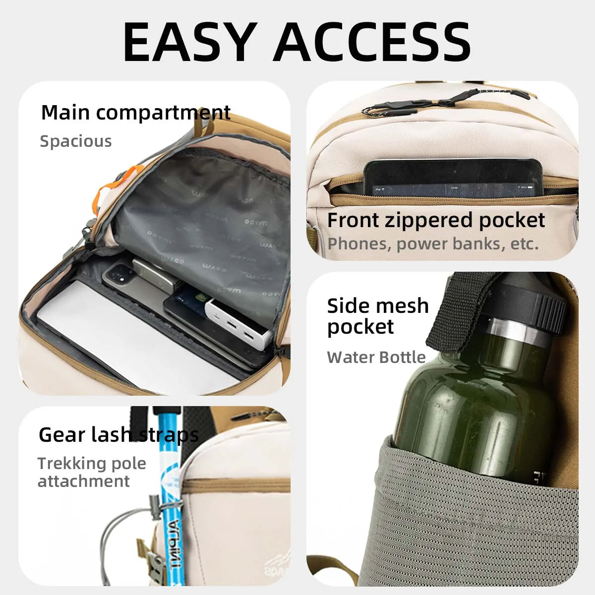 Lightweight Sports Commuting Outdoor Professional Waterproof Backpack Large Capacity Fashionable Mountaineering Bag Travel Hiking Backpack for Junior High School Students