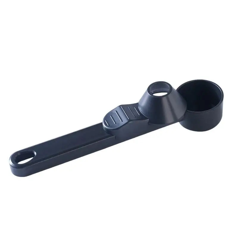 ✔Spill-Proof Protein Powder Sliding Spoon Reusable With Longer Handle Coffee Scoop Measuring Spoon Funnel Kitchen Gadgets