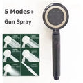 New 5 Modes Large Flow Supercharge Rainfall Shower Head 175mm High Pressure Top Spray Rain Showerhead Set Bathroom Accessories