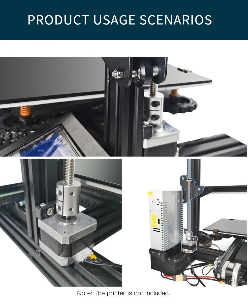 Creativity Dual Z Axis Upgrade Kit with Lead Screw 42-34 Stepper Motor for Ender3 CR10 3d Printer Parts for Ender 3 Pro/V2 CR10S