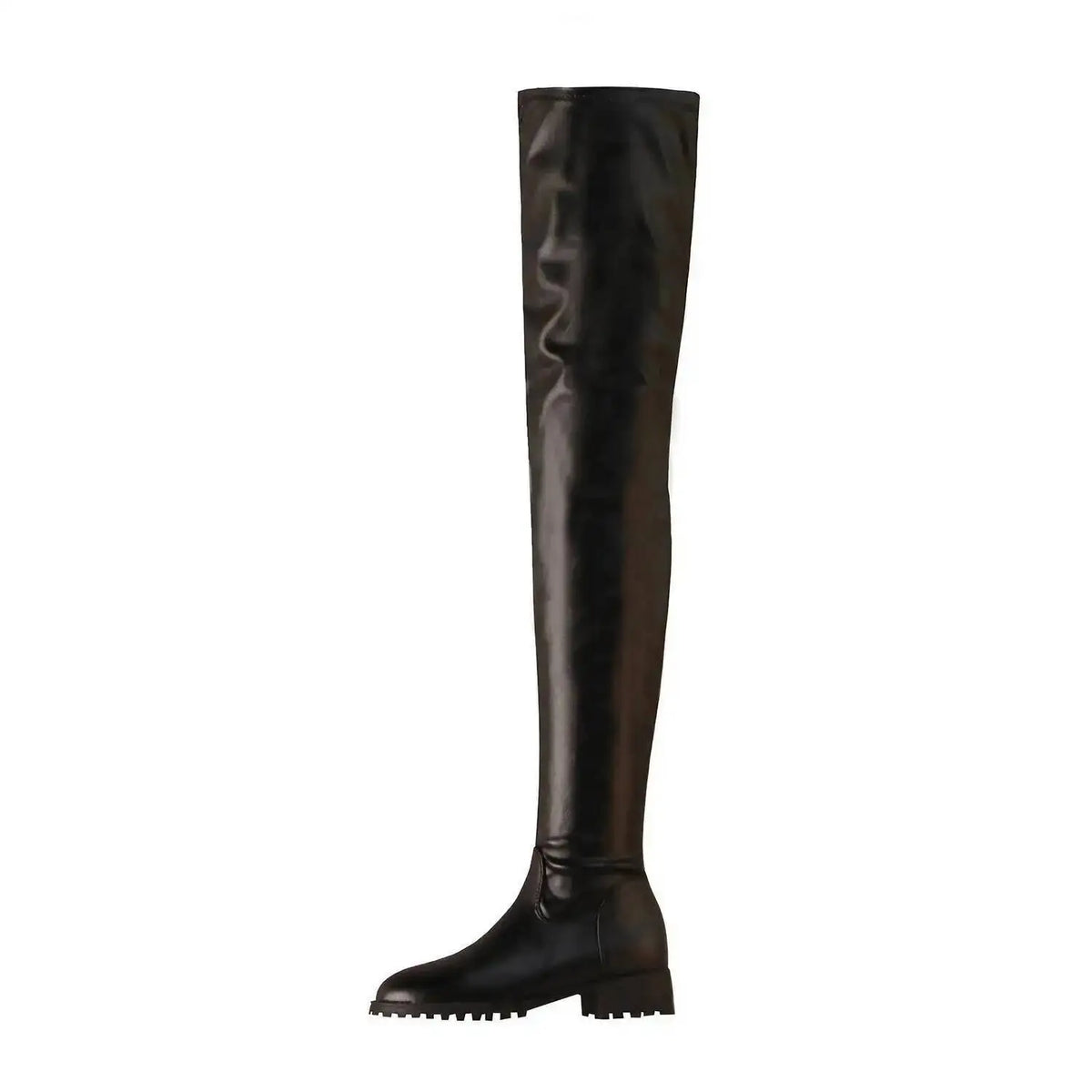 Big Size 46 Low Heels Thigh High Boots For Women Color Leg Boots Slim Boots