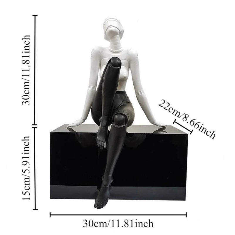Modern Figurines Minimalism Art Miniatures Luxury Creative Ornaments for Bedroom Aesthetic Room Decor Original and Funny Gifts