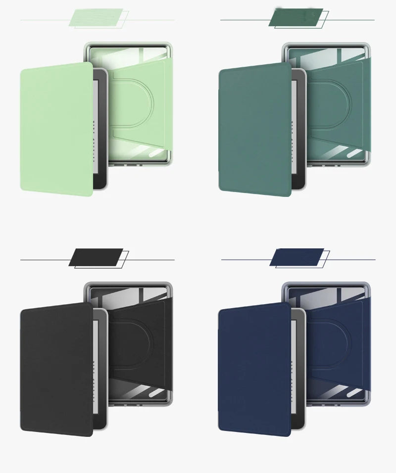 For Kindle 11th Generation Case 2024 RS23CV 360° Rotatable Magnetic Detachable Acrylic Case For Kindle 11th Gen C2V2L3 6" Funda