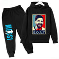 Spring Autumn Children's Set Sports Messi Print Hoodie Set Pants Suit 2pcs Set Boys Girls Kid Clothing Casual Fashion Tracksuit