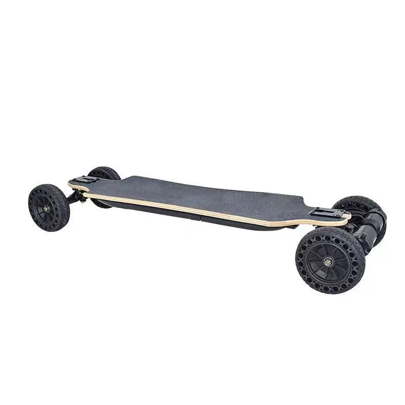 Dual motor off-road electric skateboard, 4-wheel all-terrain belt drive electric longboard