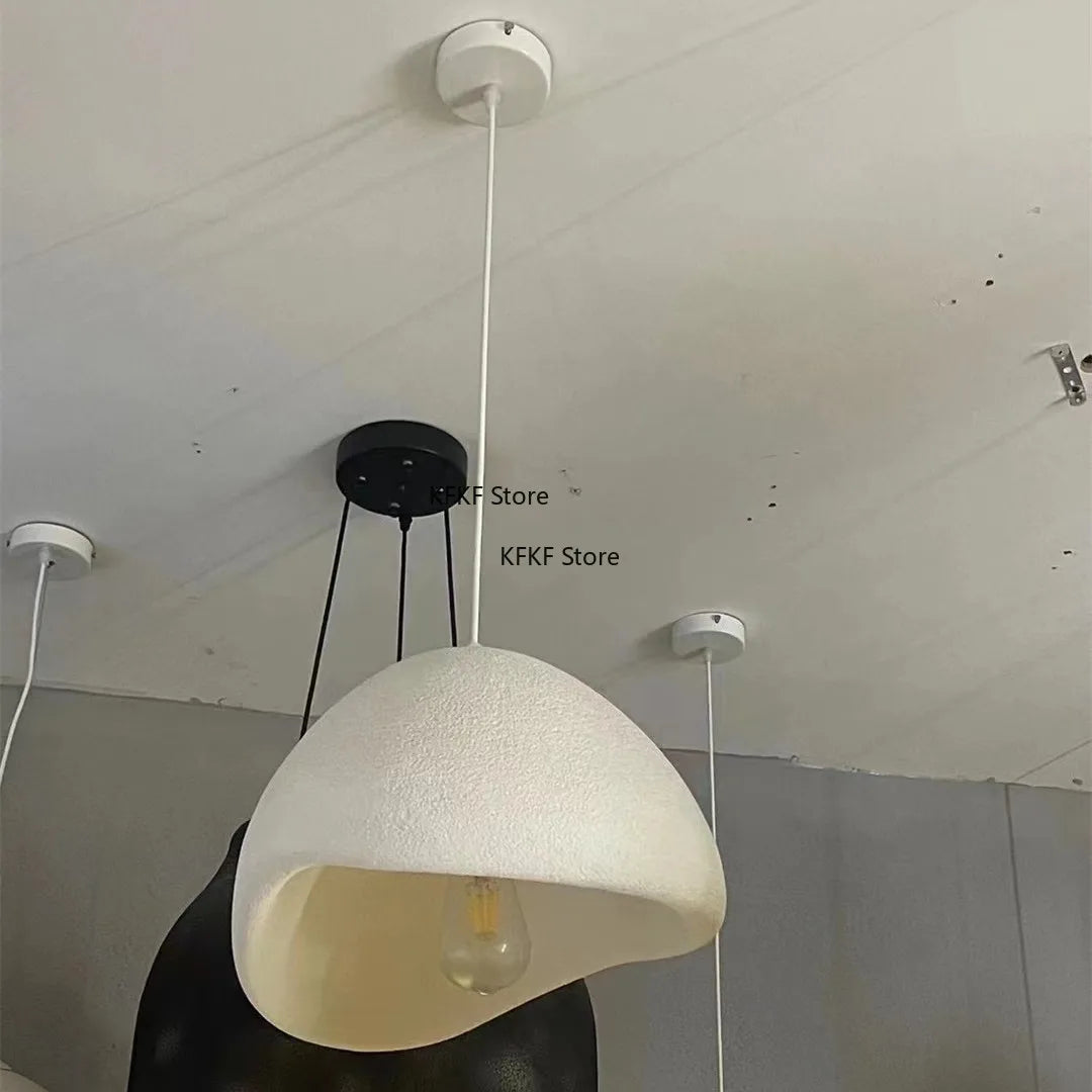Nordic Wabi Sabi LED Pendant Light E27 Simple Chandelier Cord Suspend Lamp for Dining Room Restaurant Luminarias Fixtures