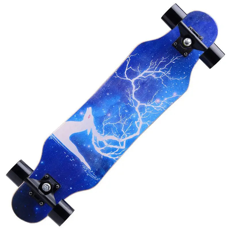80CM Four Wheels Longboard Dancing Board Adult Street Riding Professional Beginner Freestyle Skateboard
