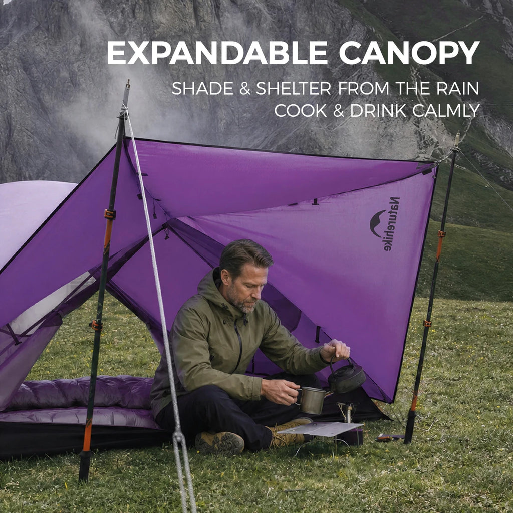 Naturehike Tent Mongar BASE/PRO/UL 1 2 3 Person Tent Ultralight Outdoor Camping Tent Waterproof Hiking Backpacking Tent Awning