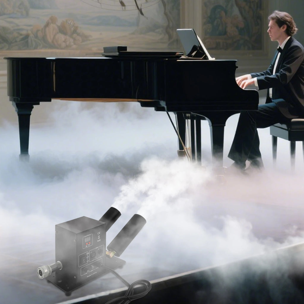 110V 150W Dual‑Head CO₂ Jet Fog Machine, Professional Carbon Dioxide Gas Column Smoke Machine for Stage, Party, Event Effects