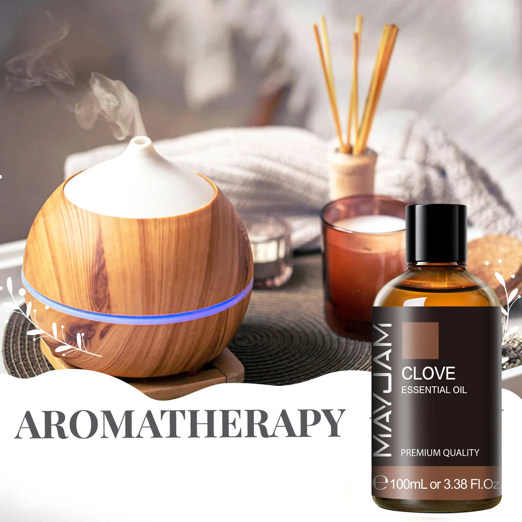 MAYJAM 100ML Essential Oils For Humidifier Diffuser Lavender Sandalwood Sweet Orange Tea tree Camphor Vetiver Aromatic Oil