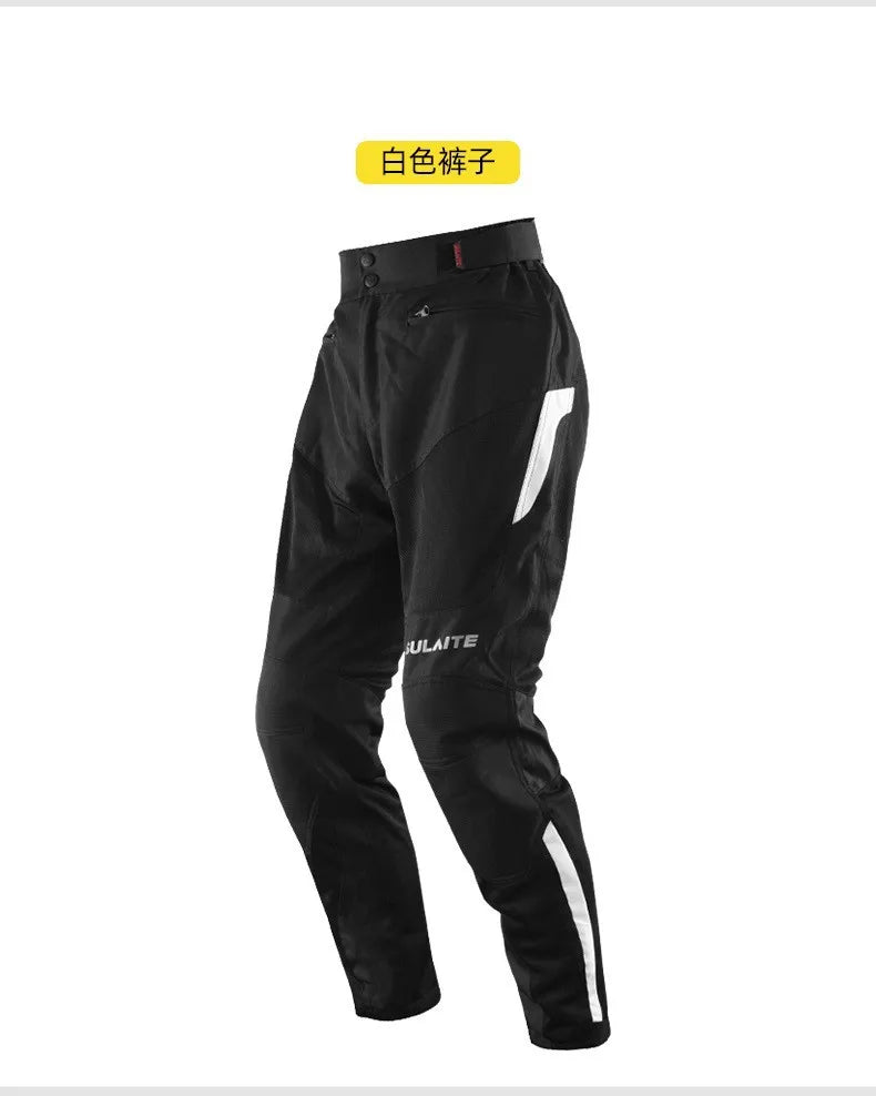 SULAITE Summer Motorcycle Jacket Suit Breathable Riding Gear Protective Racing Coat Motorbike Equipment for Men
