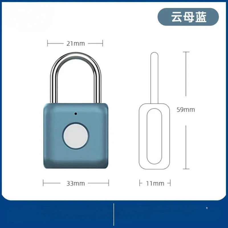 Intelligent Fingerprint Unlock Luggage Cabinet Lock Electronic Lock Head Dormitory Padlock High Security Travel Lock125