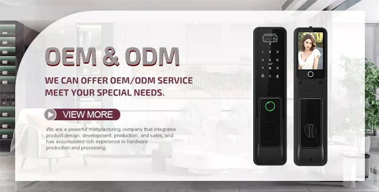 Smart Lock with Video Intercom Camera Facial Recognition Fingerprint Password Palm Vein Authentication Automatic
