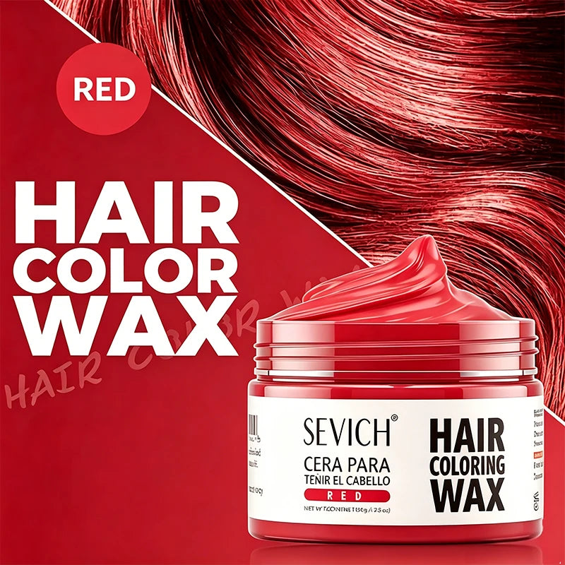 Valentine's Day DIY Hair Dyed Mud Halloween One-Time Hair Coloring Wax Hair Colour Cream for Eyebrow Beards Coloring Styling