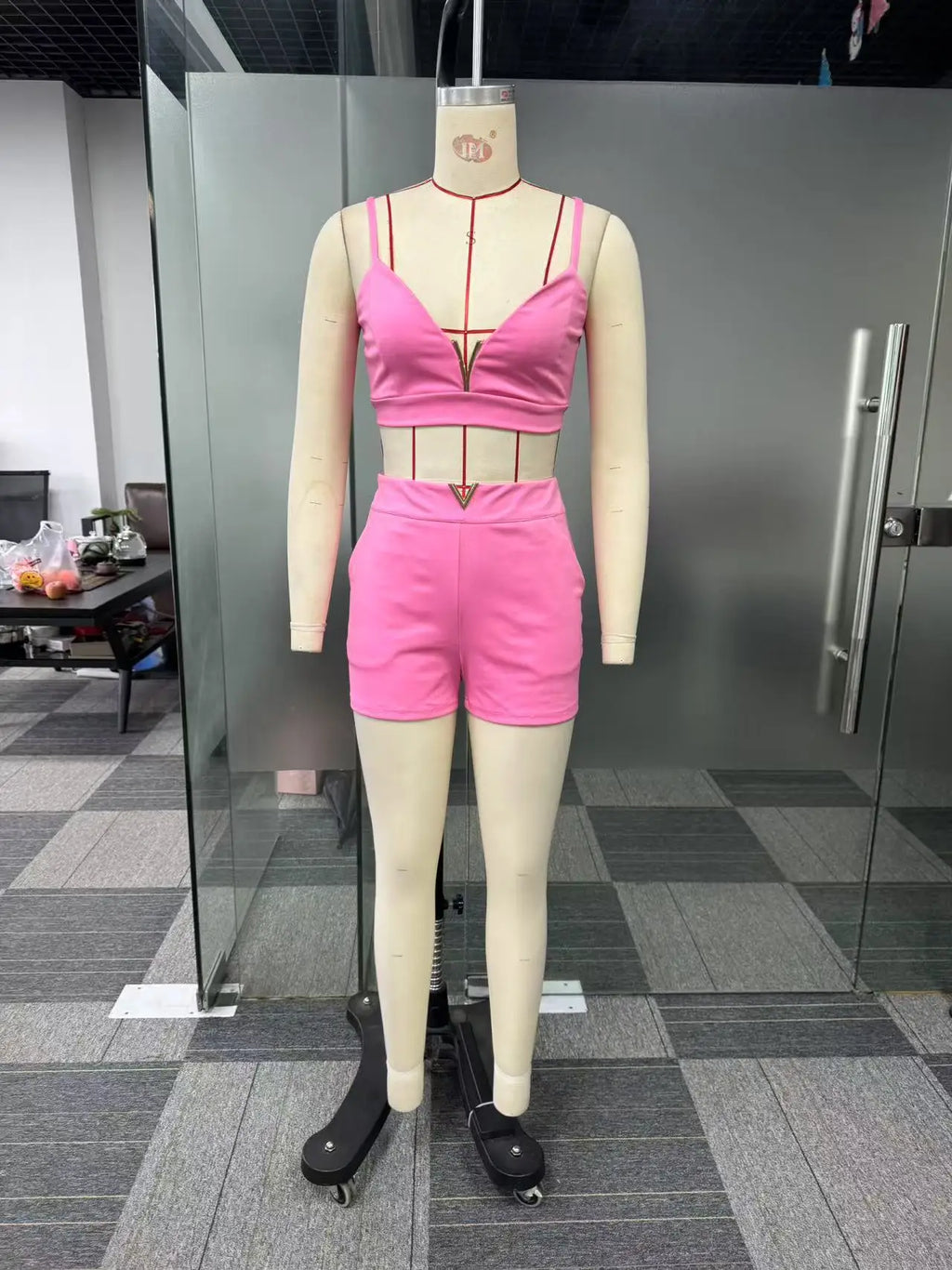 3 Pieces Set Sexy 2025 Summer Spring Fashion Women Set Female Tops Solid Sleeveless Blazers Tops And Shorts Suit Matching Outfit