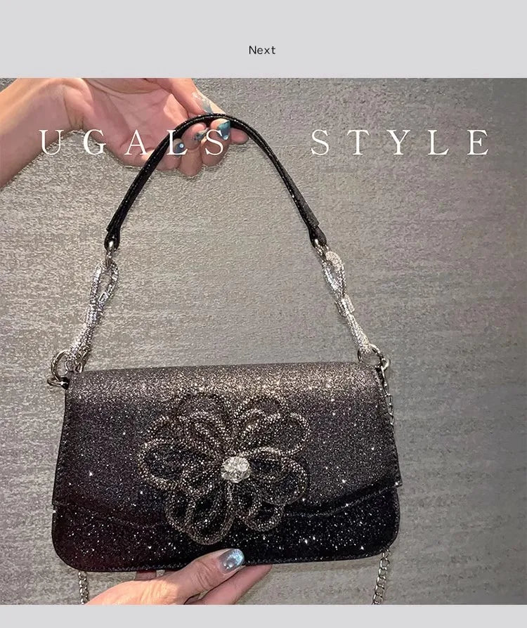 Bling Shiny Clutch Purse For Wedding Party Women Handbag Luxury Glitter Rhinestones Diamond Evening Bag Female Crossbody Bag