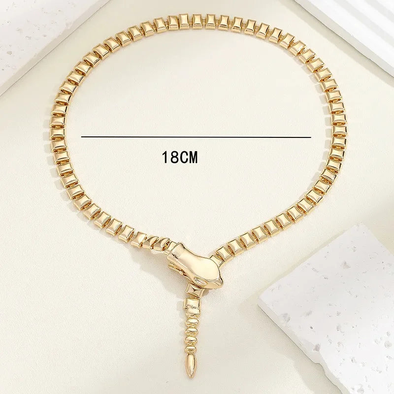 Modern Jewelry European and American Design Metal Snake Necklace For Women Party Gifts Modern Accessories Hot Selling