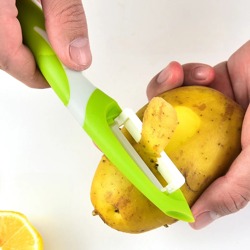 1pc Stainless Steel Carrot Potato Peeler Anti-slip Fruits Vegetables Slicer Cutter Hand Tool Kitchen Gadgets