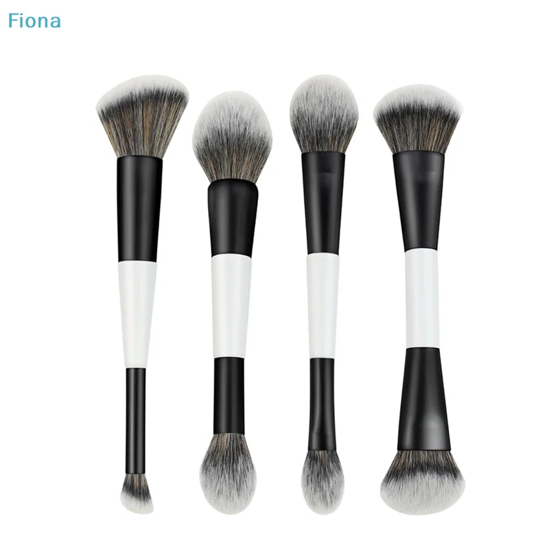✔Dual-Ended Foundation Face Brush Double-ended Powder Blush Contour And Eyeshadow Concealer Makeup Brushes