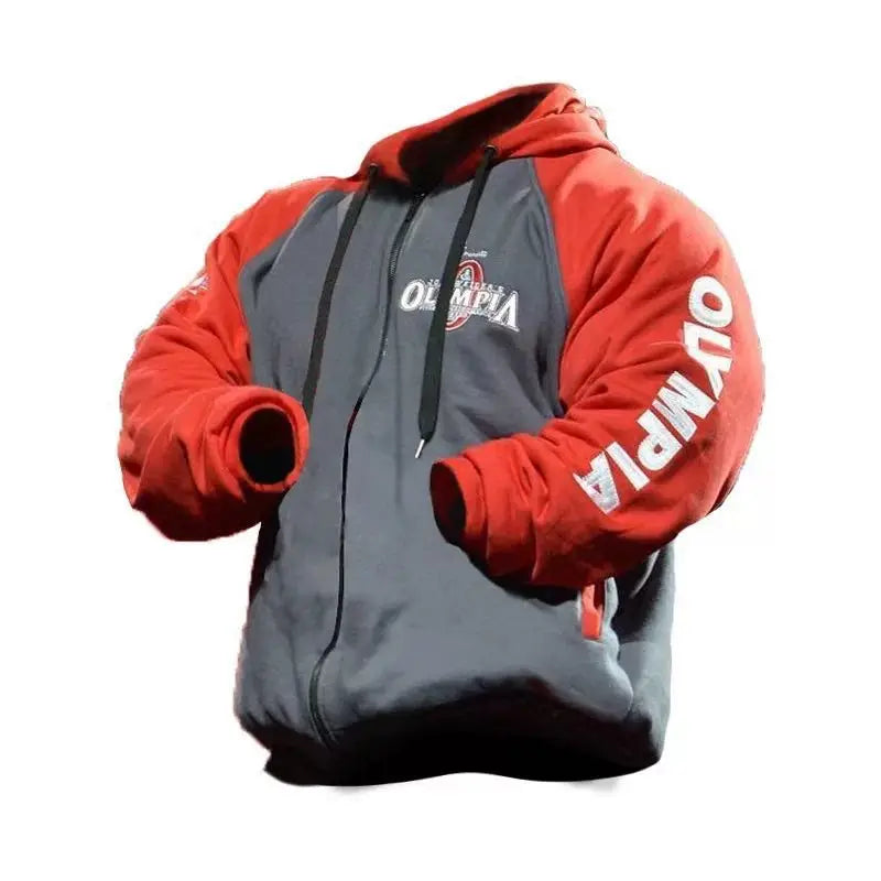 2025 Latest 60th Anniversary Olympia Embroidered Hoodie Sweater Fitness Bodybuilding Athlete