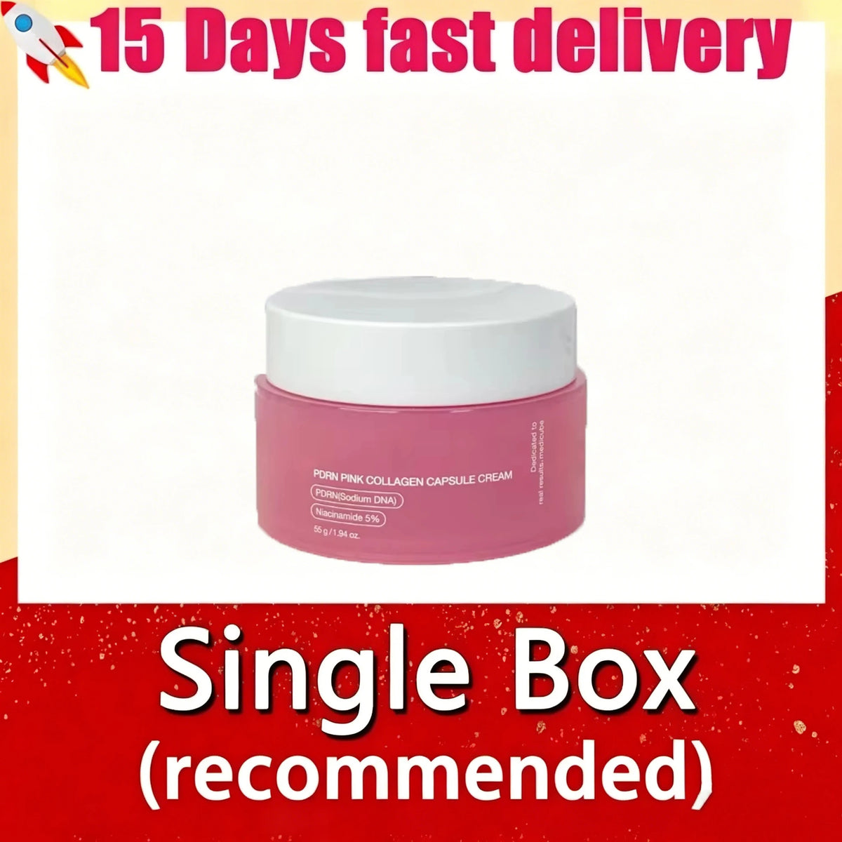 Korean Skincare 55g PDRN Pink Collagen Capsule Cream 5% Niacinamide Hydrolyzed Collagen Hydrating Glow Elasticity Care
